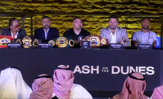 Руис и Джошуа встретились на пресс-конференции в Саудовской Аравии: (Видео)