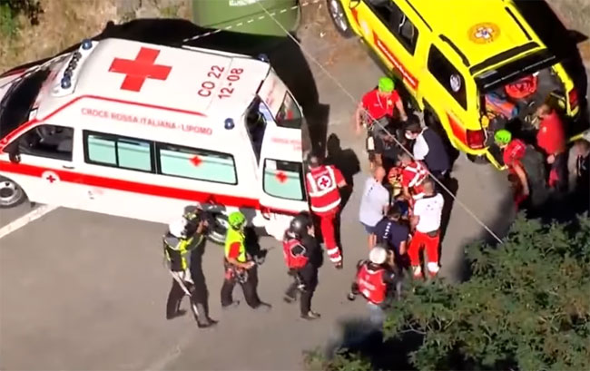 Ремко Эвенепул упал с моста во время велогонки «Джиро ди Ломбардия»