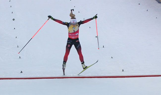 Норвежка Экхофф сделала победный дубль на чемпионате мира по биатлону;  Пидгрушная - седьмая