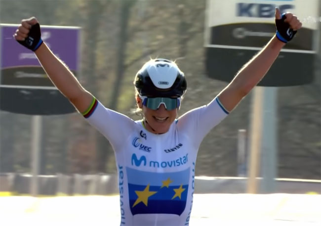 Голландка ван Флютен выиграла однодневную велогонку «Тур Фландрии»