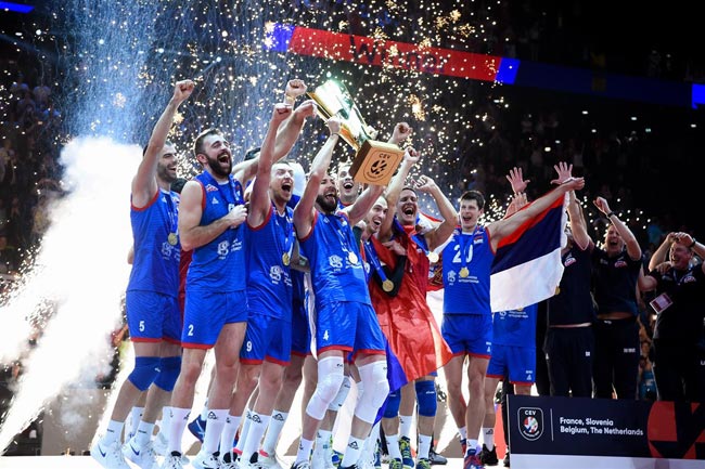 Мужская сборная Сербии по волейболу стала чемпионом Европы