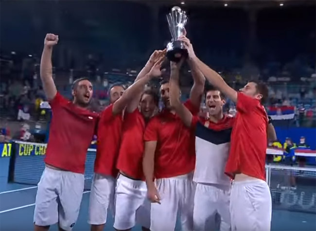 Сборная Сербии стала первым чемпионом ATP Cup, победив в финале Испанию