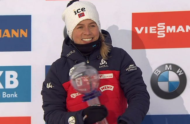 Норвежка Тирил Экхофф выиграла Малый хруствльный глобус в гонках преследования