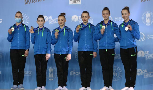 Украинки завоевали 6 медалей на женском Евро по спортивной гимнастике