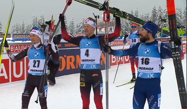 Норвежец Тарьей Бё выиграл масс-старт на шестом этапе Кубка мира; Пидручный – 20-й