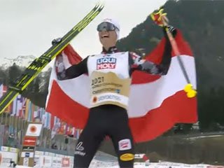 Австриец Лампартер  - чемпион мира в лыжном двоеборье; Мазурчук – 37-й