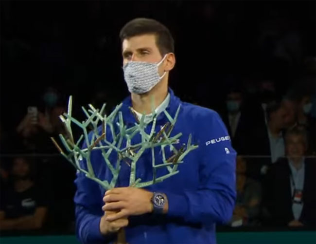 Джокович стал чемпионом «Мастерса» в Париже, обыграв Медведева