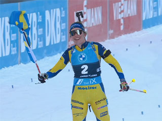 Шведка Эльвира Эберг выиграла спринт на шестом этапе Кубка мира в Рупольдинге; Джима – 37-я