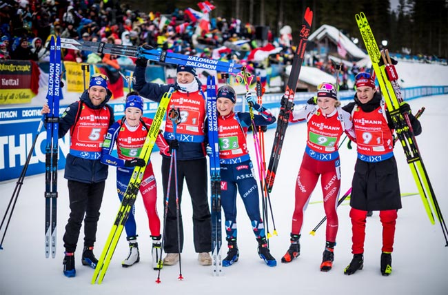Норвежці виграли сінгл-мікст на етапі Кубка світу з біатлону у Поклюці; українці – сьомі